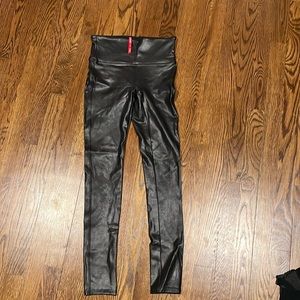 Spanx faux leather leggings size small